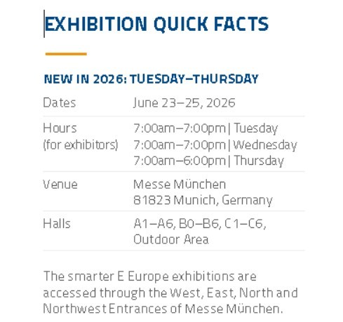 Jiangyin Jianbang Aluminium Co., Ltd. esporrà alla Smart Energy Exhibition 2026 a Monaco, in Germania.